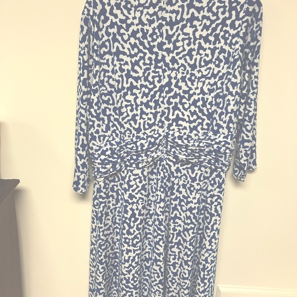 cj banks, dress, blue & white print, 1X - Picture 2 of 5